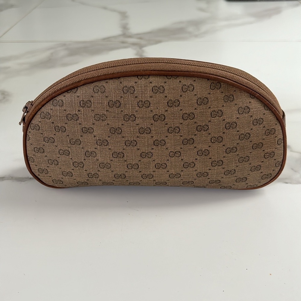 Vintage Gucci Micro GG Monogram Make Up Cosmetic Bag Pouch